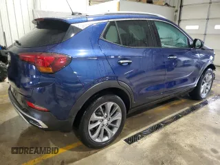 2023 Buick Encore GX Essence with VIN KL4MMGSL6PB096196, listed as a Copart auction lot 43538065 with 14,523 mi miles and Salvage title. Bid and sale history available at DreamBid. Image 3.