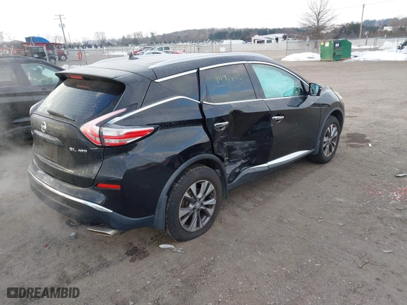 2015 Nissan Murano S with VIN 5N1AZ2MHXFN219500, listed as a IAAI auction lot 41191602 with 169,271 mi miles. Bid and sale history available at carsss.com. Image 4.