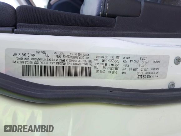 2016 Jeep Cherokee Sport with VIN 1C4PJMAB1GW218412, listed as a IAAI auction lot 41909027 with 167,206 mi miles. Bid and sale history available at carsss.com. Image 9.