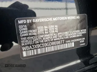 2016 BMW 3 Series GT 335i xDrive with VIN WBA3X9C59GD869877, listed as a Copart auction lot 59756243 with 101,231 mi miles. Bid and sale history available at carsss.com. Image 14.