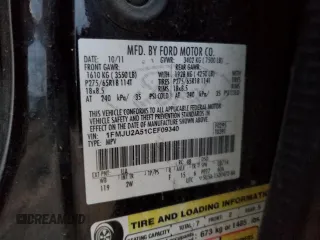2012 Ford Expedition Limited z VIN 1FMJU2A51CEF09340, wystawiony jako Copart lot #44212215 z przebiegiem 251 854 mil mil oraz Szkoda całkowita • Salvage title. Historia ofert i sprzedaży dostępna na DreamBid. Obrazek 15.