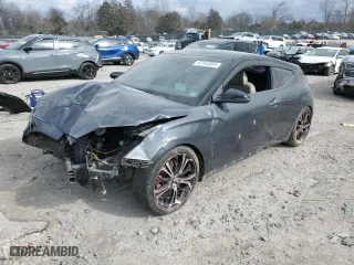 2019 Hyundai Veloster Turbo R-Spec with VIN KMHTH6AB5KU009504, listed as a Copart auction lot 42144805 with 123,967 mi miles and Salvage Title. Bid and sale history available at carsss.com. Image 1.