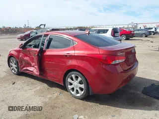 2012 Hyundai Elantra Limited with VIN KMHDH4AE7CU335325, listed as a IAAI auction lot 41680850 with 105,991 mi miles. Bid and sale history available at carsss.com. Image 3.