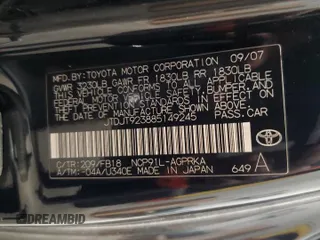 2008 Toyota Yaris with VIN JTDJT923885149245, listed as a Copart auction lot 50930155 with 150,464 mi miles and Clean Title. Bid and sale history available at carsss.com. Image 12.