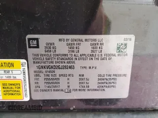 2016 Chevrolet Traverse LT z VIN 1GNKVGKD2GJ282463, wystawiony jako Copart lot #56214575 z przebiegiem 96 696 mil mil oraz Szkoda całkowita • Salvage title. Historia ofert i sprzedaży dostępna na DreamBid. Obrazek 13.
