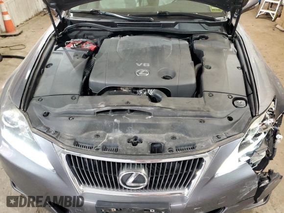 2012 Lexus IS 250 with VIN JTHBF5C22C5166690, listed as a Copart auction lot 46827125 with 98,001 mi miles and Salvage Title. Bid and sale history available at DreamBid. Image 11.