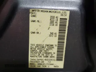 2014 Nissan Altima 2.5 with VIN 1N4AL3AP4EC405931, listed as a Copart auction lot 43037465 with 149,374 mi miles and Salvage Title. Bid and sale history available at DreamBid. Image 13.
