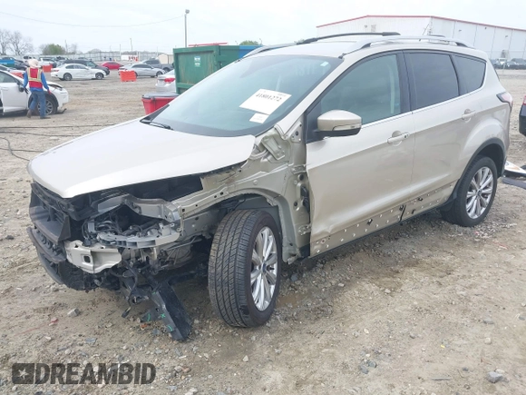 2017 Ford Escape Titanium with VIN 1FMCU0JD2HUC30884, listed as a IAAI auction lot 41801272 with 111,644 mi miles. Bid and sale history available at carsss.com. Image 2.