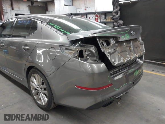 2015 Kia Optima SX Turbo with VIN 5XXGR4A6XFG469733, listed as a IAAI auction lot 42494569 with 145,397 mi miles and . Bid and sale history available at DreamBid. Image 6.