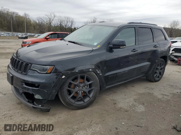 2019 Jeep Grand Cherokee Limited X with VIN 1C4RJFBG5KC618191, listed as a Copart auction lot 53991225 with 66,197 mi miles and Salvage title. Bid and sale history available at DreamBid. Image 1.