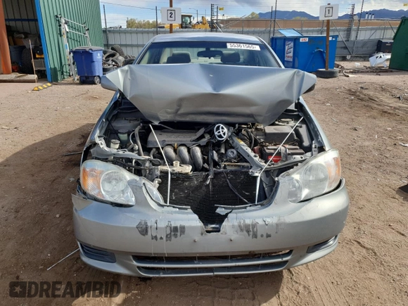 2004 Toyota Corolla CE with VIN 1NXBR38E44Z310906, listed as a Copart auction lot 55361565 with 186,022 mi miles and Salvage Title. Bid and sale history available at DreamBid. Image 5.