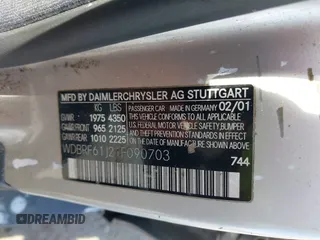2001 Mercedes-Benz C 230/260/280/320 z VIN WDBRF61J21F090703, wystawiony jako IAAI lot #39143746 z przebiegiem 123 812 mil mil oraz . Historia ofert i sprzedaży dostępna na DreamBid. Obrazek 9.