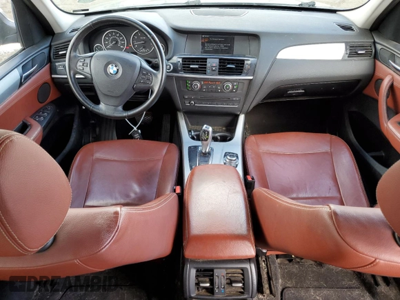 2012 BMW X3 28i with VIN 5UXWX5C55CL725394, listed as a Copart auction lot 48235345 with 132,791 mi miles and Salvage Title. Bid and sale history available at DreamBid. Image 8.