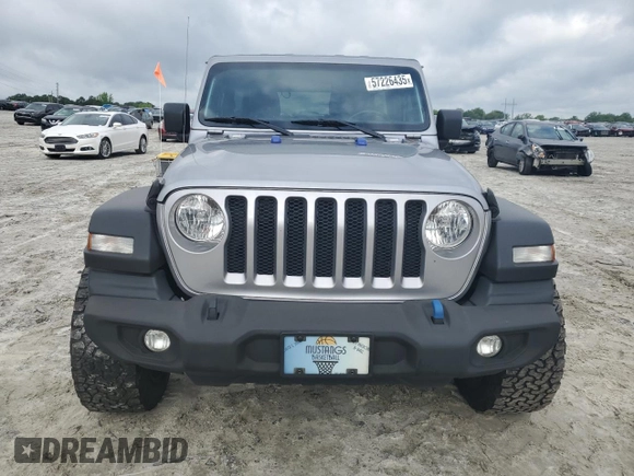 2021 Jeep Wrangler Unlimited Sport S with VIN 1C4HJXDGXMW515137, listed as a Copart auction lot 57226435 with 68,506 mi miles and Salvage title. Bid and sale history available at DreamBid. Image 5.
