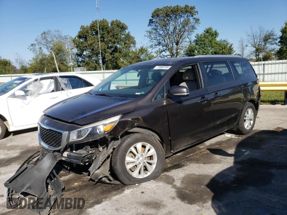 2016 Kia Sedona LX with VIN KNDMB5C16G6165913, listed as a Copart auction lot 73969764 with 163,481 mi miles and Salvage Title. Bid and sale history available at carsss.com. Image 1.