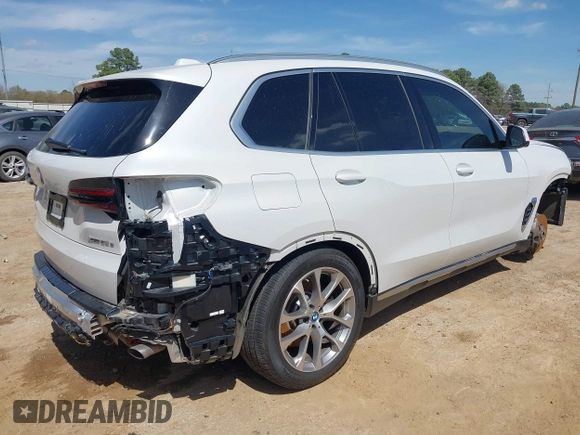 2024 BMW X5 xDrive50e with VIN 5UX43EU05R9T41661, listed as a IAAI auction lot 41819833 with 24,407 mi miles. Bid and sale history available at carsss.com. Image 4.