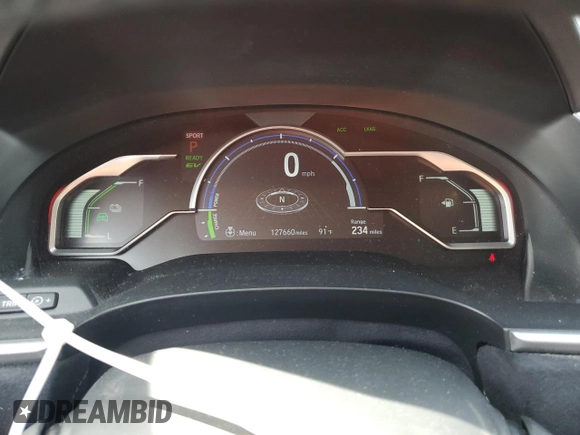 2018 Honda Clarity Plug-In Hybrid Touring with VIN JHMZC5F3XJC015973, listed as a Copart auction lot 56385394 with 127,660 mi miles and Salvage Title. Bid and sale history available at carsss.com. Image 9.