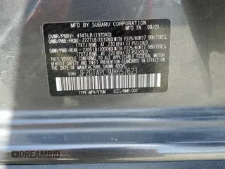2021 Subaru Crosstrek Premium z VIN JF2GTAPC3MH657623, wystawiony jako Copart lot #54074935 z przebiegiem 52 384 mil mil oraz Szkoda całkowita • Salvage title. Historia ofert i sprzedaży dostępna na DreamBid. Obrazek 13.