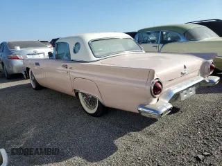 1957 Ford Thunderbird with VIN D7FH309658, listed as a Copart auction lot 75299494 with 50,865 mi miles and Salvage Title. Bid and sale history available at DreamBid. Image 2.