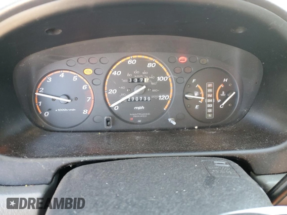 1998 Honda CR-V LX with VIN JHLRD1842WC039000, listed as a Copart auction lot 75692484 with 270,739 mi miles and Salvage Title. Bid and sale history available at carsss.com. Image 9.