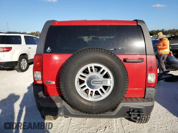 2008 Hummer H3 SUV with VIN 5GTEN13E488111242, listed as a Copart auction lot 78488954 with 0 mi miles and Salvage Title. Bid and sale history available at carsss.com. Image 6.