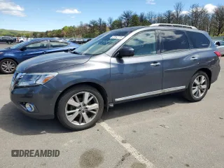 2013 Nissan Pathfinder Platinum z VIN 5N1AR2MM9DC679429, wystawiony jako Copart lot #57342715 z przebiegiem 103 874 mil mil oraz Szkoda całkowita • Salvage title. Historia ofert i sprzedaży dostępna na DreamBid. Obrazek 1.