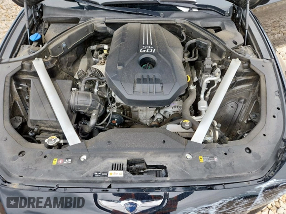 2023 Genesis G70 2.0T with VIN KMTG34TA8PU120473, listed as a Copart auction lot 60895045 with 38,393 mi miles and Salvage title. Bid and sale history available at DreamBid. Image 11.