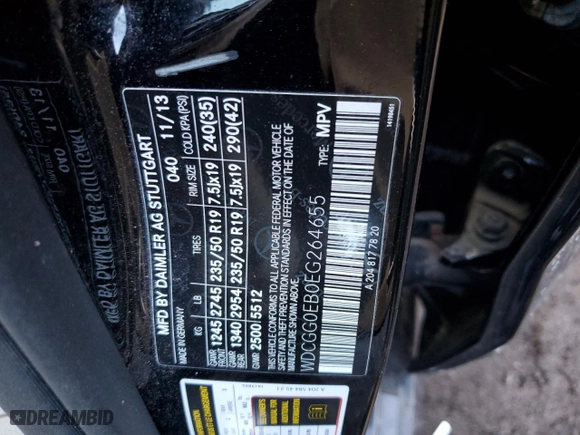 2014 Mercedes-Benz GLK-Class GLK 250 BlueTEC with VIN WDCGG0EB0EG264655, listed as a Copart auction lot 42691085 with 0 mi miles and Salvage Title. Bid and sale history available at carsss.com. Image 13.