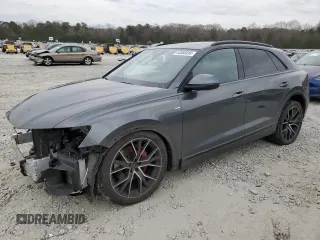 2020 Audi Q8 Premium Plus with VIN WA1EVAF19LD016508, listed as a Copart auction lot 44866694 with 49,835 mi miles and Salvage Title. Bid and sale history available at carsss.com. Image 1.