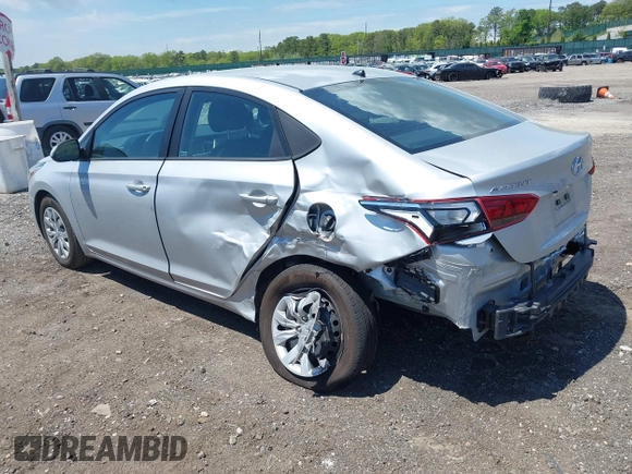 2022 Hyundai Accent SE with VIN 3KPC24A60NE179575, listed as a IAAI auction lot 42212795 with 20,761 mi miles and . Bid and sale history available at DreamBid. Image 3.