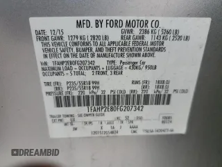2015 Ford Taurus SEL with VIN 1FAHP2E80FG207342, listed as a Copart auction lot 55469205 with 116,529 mi miles and Clean Title. Bid and sale history available at carsss.com. Image 12.