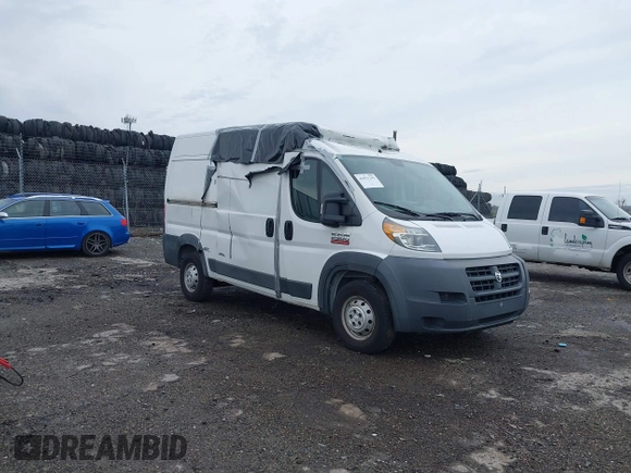 2014 Ram ProMaster Cargo with VIN 3C6TRVCG1EE107735, listed as a IAAI auction lot 41951259 with 91,067 mi miles and . Bid and sale history available at DreamBid. Image 1.