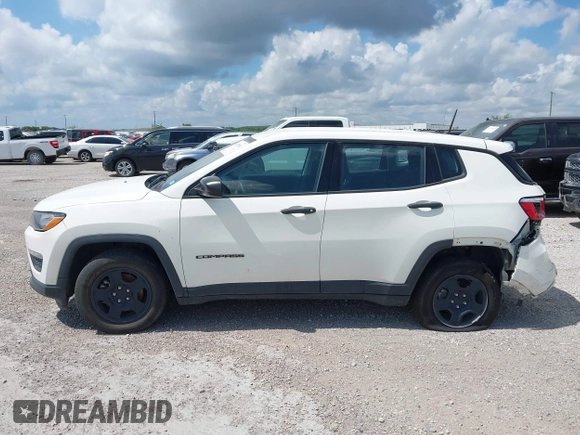 2018 Jeep Compass Sport with VIN 3C4NJCAB1JT151695, listed as a IAAI auction lot 42475636 with 77,607 mi miles and . Bid and sale history available at DreamBid. Image 14.