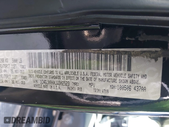 2018 Jeep Wrangler Sport with VIN 1C4GJXANXJW302523, listed as a IAAI auction lot 42527455 with 101,320 mi miles and . Bid and sale history available at DreamBid. Image 9.