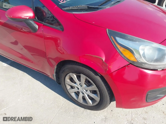 2013 Kia Rio LX with VIN KNADM4A34D6147931, listed as a IAAI auction lot 41638302 with 188,650 mi miles. Bid and sale history available at carsss.com. Image 6.