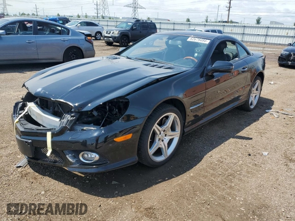 2009 Mercedes-Benz SL 550 with VIN WDBSK71F79F146967, listed as a Copart auction lot 62679494 with 57,412 mi miles and Salvage title. Bid and sale history available at DreamBid. Image 1.