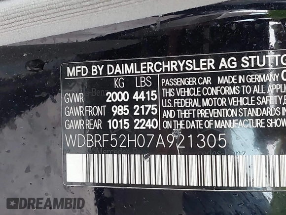 2007 Mercedes-Benz C 230 Sport z VIN WDBRF52H07A921305, wystawiony jako IAAI lot #41957653 z przebiegiem 114 523 mil mil oraz . Historia ofert i sprzedaży dostępna na DreamBid. Obrazek 9.