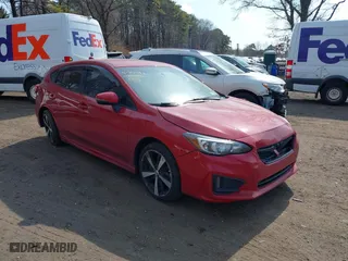 2017 Subaru Impreza Sport with VIN 4S3GTAK6XH3719652, listed as a IAAI auction lot 41701382 with 71,982 mi miles. Bid and sale history available at carsss.com. Image 1.
