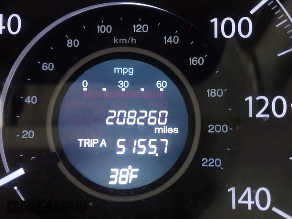 2013 Honda CR-V EX with VIN 2HKRM4H59DH682484, listed as a IAAI auction lot 41504589 with 208,260 mi miles and . Bid and sale history available at DreamBid. Image 7.