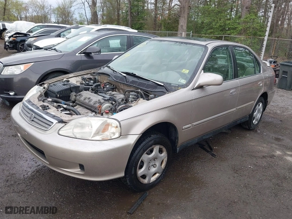 2000 Honda Civic EX with VIN 1HGEJ8643YL000579, listed as a IAAI auction lot 41947054 with 144,508 mi miles. Bid and sale history available at carsss.com. Image 2.