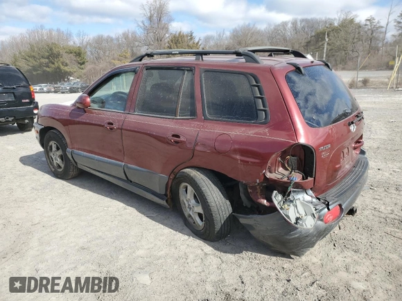 2004 Hyundai Santa Fe GLS with VIN KM8SC73D74U854582, listed as a Copart auction lot 46097685 with 0 mi miles and Salvage Title. Bid and sale history available at carsss.com. Image 2.