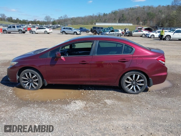 2015 Honda Civic Sedan EX-L with VIN 19XFB2F93FE006980, listed as a IAAI auction lot 41780229 with 216,884 mi miles. Bid and sale history available at carsss.com. Image 14.