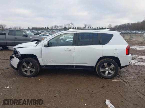 2017 Jeep Compass High Altitude with VIN 1C4NJDEB2HD110539, listed as a IAAI auction lot 41118827 with 94,663 mi miles and . Bid and sale history available at carsss.com. Image 14.