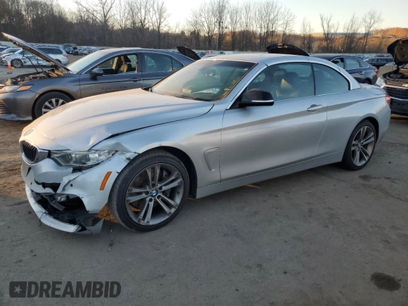 2015 BMW 4 Series 435i with VIN WBA3T3C59FP738700, listed as a Copart auction lot 79281804 with 74,035 mi miles and Salvage Title. Bid and sale history available at carsss.com. Image 1.