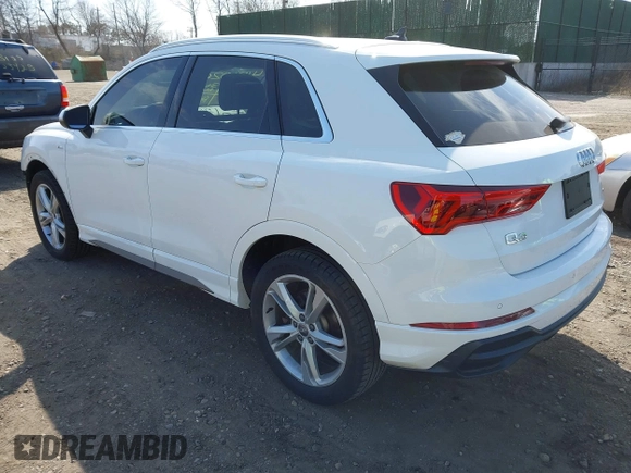 2020 Audi Q3 S line Premium Plus with VIN WA1EECF37L1099564, listed as a IAAI auction lot 41860268 with 55,389 mi miles and . Bid and sale history available at DreamBid. Image 3.
