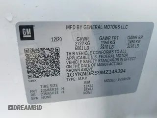 2021 Cadillac XT5 AWD Premium Luxury with VIN 1GYKNDRS9MZ149394, listed as a IAAI auction lot 41465952 with 32,292 mi miles. Bid and sale history available at carsss.com. Image 9.
