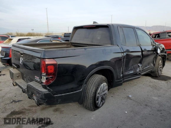 2023 Honda Ridgeline Sport with VIN 5FPYK3F13PB068889, listed as a Copart auction lot 42855205 with 19,879 mi miles and Salvage title. Bid and sale history available at DreamBid. Image 3.