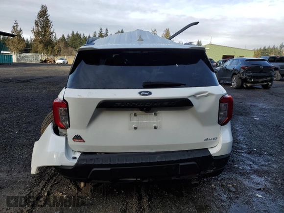 2023 Ford Explorer Timberline with VIN 1FMSK8JH5PGA76994, listed as a Copart auction lot 45663005 with 20,261 mi miles and Salvage Title. Bid and sale history available at carsss.com. Image 6.