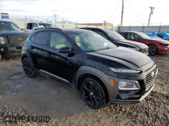 2019 Hyundai Kona Ultimate with VIN KM8K5CA52KU246755, listed as a Copart auction lot 87743275 with 107,377 mi miles and Clean Title. Bid and sale history available at carsss.com. Image 4.