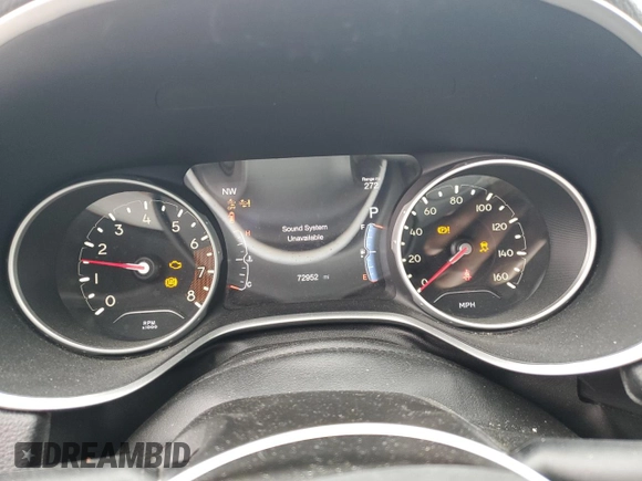 2018 Jeep Compass Limited with VIN 3C4NJCCB3JT374544, listed as a Copart auction lot 46948285 with 72,952 mi miles and Salvage Title. Bid and sale history available at carsss.com. Image 9.